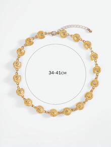 Opalesca 1 件复古时尚海螺形水钻合金项链，奢华优雅，适合各种场合，串珠，婚礼/新娘配饰，仙女风/精灵风，魅力项链，珍珠，高贵典雅，适合各种场合，复古风格，串珠，婚礼/新娘配饰，仙女风/精灵风，珍珠，送给妈妈/女士/女孩/母亲，优雅，高级，高贵，情人节礼物 - 金黃色 - 查看 6