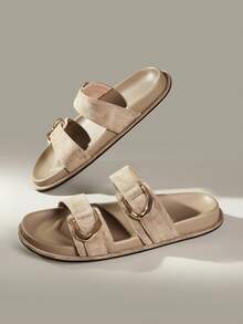 Solecia Ladies Commuter Fashion Versatile Daily Travel Casual Sandals - Grey - View 6