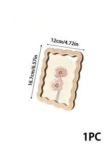 Zazumi 1 قطعة إطار صورة طاولة بحافة موجية / إطار بورتريه زخرفي من الراتنج الصلب المطفي متعدد الألوان الباستيل مع حدود متموجة منحنية، حامل عرض صور قائم بذاته مع ظهر مسند، زينة تخزين ذكريات مقاومة للغبار - متعدد الألوان - مشاهدة 10