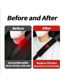 2Pcs Soft Car Seat Belt Covers, Red Spider Pattern Seatbelt Protector Sleeves, Easy To Install Universal Vehicle Safety Interior Decor Accessories - A - View 3