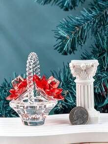 Transparent Flower Basket Decor Suitable For Bedroom And Living Room Decoration - Crystal Rose Basket - View 6
