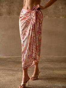 MOTF PREMIUM ELEGANT ALL-OVER PRINT MULTIFUNCTIONAL SWIMSUIT COVER-UP SCARF SKIRT - Multicolor - View 3