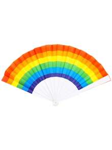 4-Piece Set Of Large Rainbow Folding Hand Fans, Rainbow Folding Fans, Colorful Hand Fans, Rainbow Folding Fans, Rainbow Lgbt Party Decoration Hand Fans - Bright And Portable Accessories Suitable For Pride Events And Outdoor Gatherings - View 5
