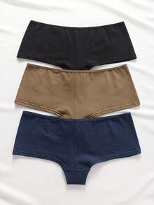 Ocili 女款素色休閒日常三角內褲 3入組 - 彩色 - 查看 2