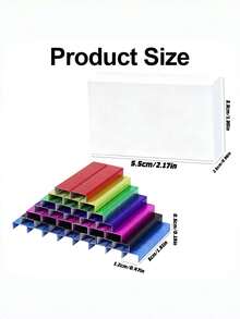 1set/1000pcs Colored Staples - General Office Staples, Document Staples, Book Staples And Staple Supplies - Made Of Other Metal Materials. - 1000Pcs/box - View 4