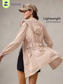 OutZeal Damen Lange Kapuzen-Sonnenschutzjacke - Pink - Übersicht 10