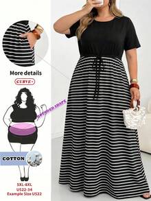 SHEIN CURVE+ Size 時尚傳統休閒通勤機場優雅返校穿搭服飾 2026 秋冬 22W - 黑與白 - 查看 11