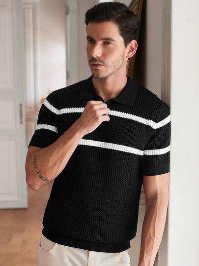 Core Aspect Summer Men's Knit Sweater, Mature Casual