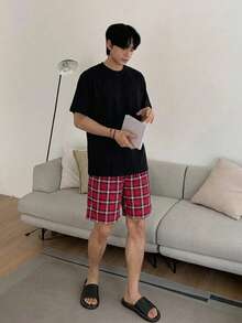 DAZY 春夏灰色男士居家休閒套裝睡衣 T-shirt - 黑色 - View 6