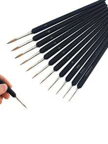 5pcs/Set Soft Bristle Brushes, Extra Fine-Tip Watercolor Painting & Drawing Pens Back To School,Back To School,School Supplies - multicolor - View 8