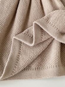 SHEIN Baby Girl Colorblock Patchwork Ruffle Knit Dress Autumn Fall - Khaki - View 7
