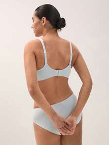 LUVLETTE Plunge Push-Up Blue T-Shirt Basic Breezy Comfort Basic Bra - Medium Wash - View 4