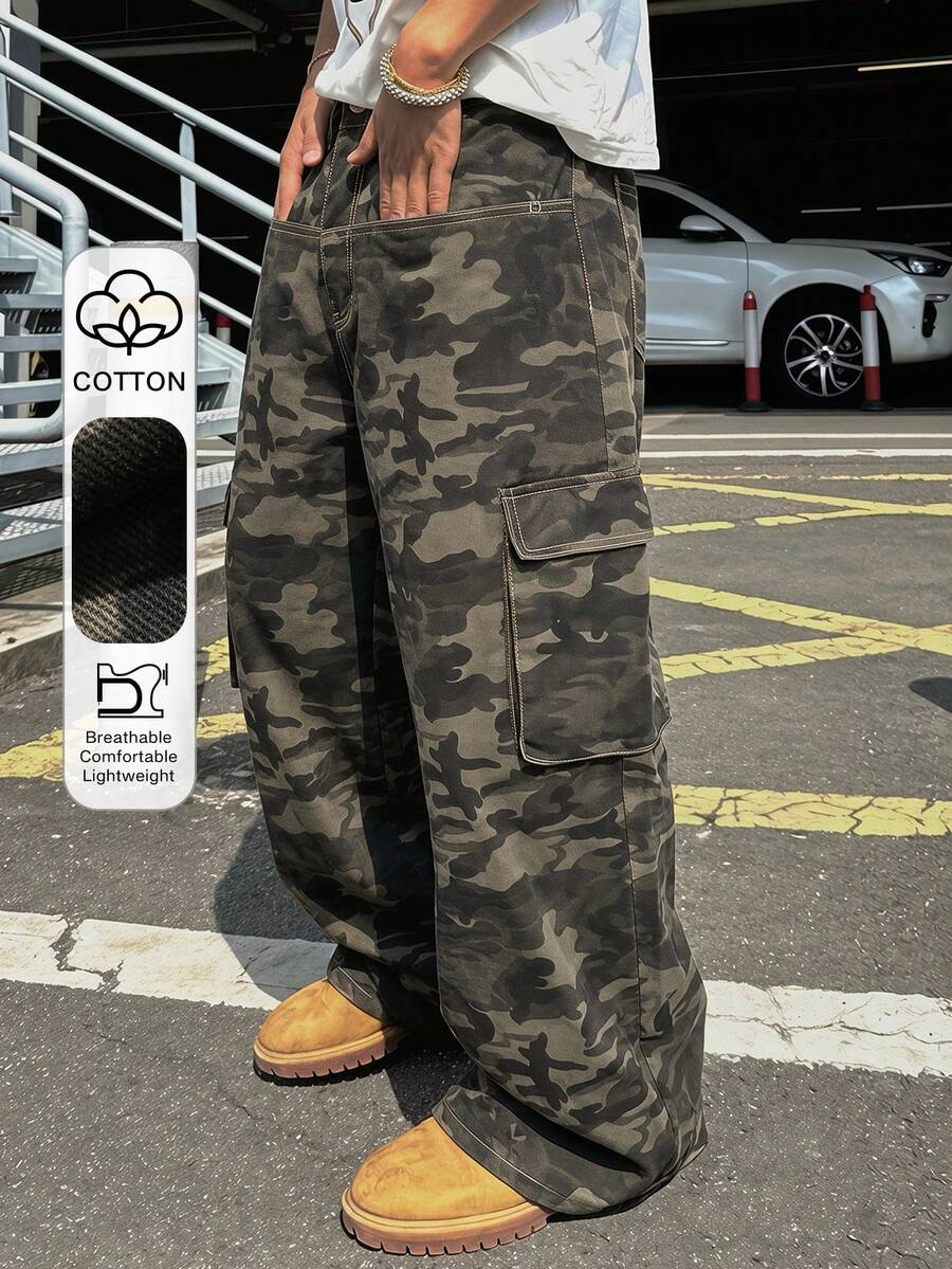 DAZY Spring Camouflage Multi-Color Men's Jeans - Multicolor - View 1