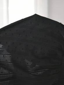 Ocili 100%純棉波希米亞風舒適簡約女款居家服套裝 - 黑色 - 查看 8
