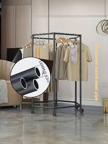 1pc Hexagonal 360° Rotating Clothes Drying Rack Thickened Iron Tube Space Saving For Bedroom Dorm Balcony Apartment - Multicolor - View 6