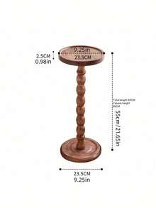 One Modern‑Style Round Wooden Side Table, Tea Table, Small Wooden End Table, Multi‑Functional Base. Suitable For Living Rooms, Beside Sofas, Bedrooms, Plant Stands And Home‑Decor Furniture; Applicable For Living Rooms, Bedrooms And Bedside Areas - Multicolor - View 3