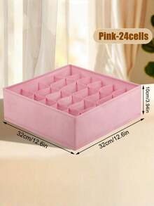 3 Pcs 24 Grid Grey/Pink/White/Beige Drawer Divider OrganizerWardrobe Storage Rack Sock Holder For Handkerchiefs Ties Belts For Bedroom Closet Dormitory Office Travel Gift For Housewarming Holiday Party Home Organization Solution - Multicolor - View 16
