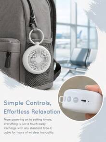 JMMO 1PC Portable White Noise Machine, 5 Soothing Sounds Including Fetal Tone, Rain, White Noise, Summer Night Insects & Water Flow, USB Rechargeable Sleep Soother With Clip-On Design, Relieve Anxiety, Promote Deep Sleep, Noise Isolation - multicolor - View 3