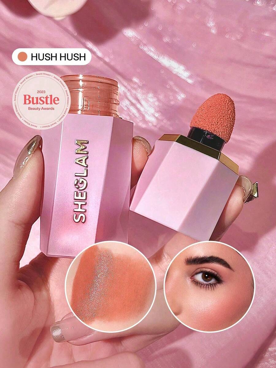SHEGLAM Color Bloom Liquid Blush Matte Finish-Hush Hush Gel Cream Blush Long Lasting Non-Fading Highly Pigmented Lightweight Long Wear Smooth Blusher