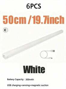 LED感應燈 自動黏貼式 可充電 Type-C LED小夜燈 櫥櫃衣櫃樓梯背光燈 適用廚房客廳酒櫃衣櫃感應照明 - 白色 - 查看 18