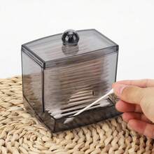 1pc/3pcs Vanity Makeup Storage Organizer, Q-Tip Holder Bathroom Container, Round Pad/Floss Dispenser, For Sorting And Storing, For Holiday Beach, Bathroom Collection, Bedroom Collection, Large Capacity, Compact Modern Design, Space Saver Countertop - Multicolor - View 13