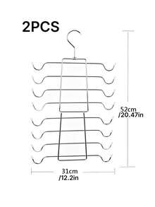 Collapsible Multi Hooks Clothes Organizer, Multifunctional Hanger For Vests, Camis, Scarves, Neck Ties Storage. - Multicolor - View 5