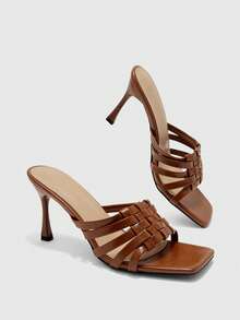 CUCCOO BIZCHIC Simple And Generous, Fashionable And Versatile, Casual Workplace Commuter Women's High-Heeled Sandals - Brown - View 9