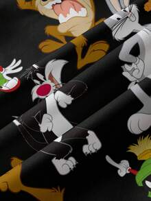 LOONEY TUNES X SHEIN 小男孩秋冬休閒卡通印花運動衫 - 白色 - 查看 4