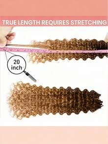 Boho Braids 波希米亞編髮 Miracle Knots 人類髮鉤編髮 水波紋 18英吋 120g 羽毛鉤編人類髮 女用 預分區隱形 濕髮感 鉤編髮接 T4/27# - T4/27# - 查看 5