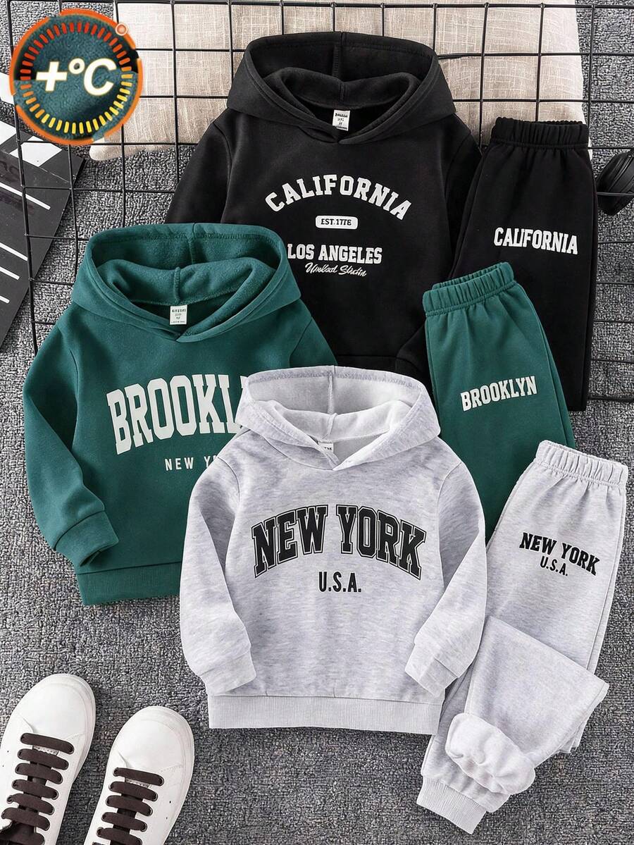 3er/Set Kaufe 2 Erhalte 1 Gratis Kinder Tween Jungen Lässiger Sport Kapuzenpullover, Schwarzer Pullover, Grüner Pullover, Grauer Pullover, Geeignet für Herbst/Winter, Schule, Familientreffen, Urlaub, Party, Herbst Outfit, Winter Outfit