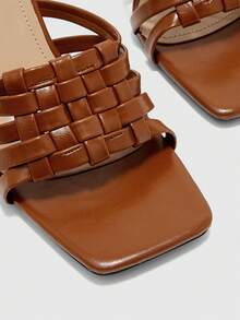 CUCCOO BIZCHIC Simple And Generous, Fashionable And Versatile, Casual Workplace Commuter Women's High-Heeled Sandals - Brown - View 7