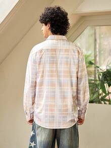 Whitmere 男士商务通勤格子正装衬衫 - 彩色 - 查看 3