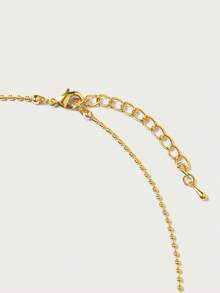 Glisma Collier pendentif croix plaqué or 18 carats, élégant/premium/old money/chic, été/plage/bal/soirée, superposé/pierre précieuse/perles/cristaux, sexy/vintage - Or jaune - Voir 7