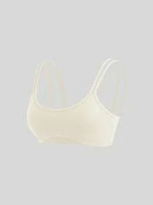 SHEIN Cheerettes 女款純色日常健身舒適運動內衣 - 彩色 - 查看 5