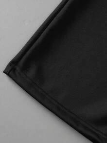 SHEIN 男童時尚休閒寬腿褲 鬆身長褲 鬆緊腰 - 黑色 - 查看 5