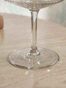 Cirelle 1个条纹高脚玻璃甜点杯/冰淇淋杯，透明玻璃，条纹设计，高脚造型，适用于盛装甜点和饮品，容量170/250毫升 - 無色 - 查看 5