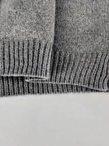Franclia Chaleco de punto elegante y minimalista de moda francesa versátil para mujer - Gris Oscuro - Ver 6