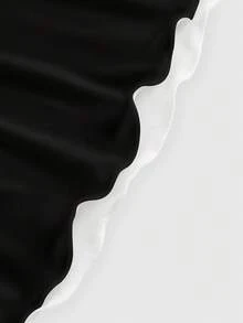 ROMWE Goth 蝴蝶森林植物性感暗黑辣妹全印花迷你女裝洋裝 - 黑色 - 查看 4
