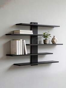 5-Tier Multifunctional Wall-Mounted Display Rack, Available In 2 Colors. Designed As Architectural Art Decor To Save Space, Corner Shelf, Wall-Mounted Triangle Shelf, Wall Partition Rack, Bathroom Shelf, Kitchen Wall Organizer - Multicolor - View 13