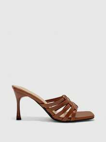 CUCCOO BIZCHIC Simple And Generous, Fashionable And Versatile, Casual Workplace Commuter Women's High-Heeled Sandals - Brown - View 2