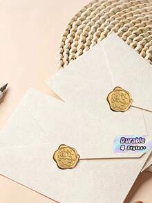 Linen-Textured Envelope And Stationery Set, Vintage-Style Letters, Invitations, Postcards, Wax Seal Envelopes, Writing Papers, Exquisite Gifts, For Writing To Loved Ones, Multiple Colors Available - Multicolor - View 1