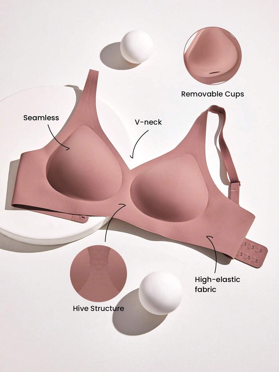 Dream Curve 2ndSkin Wireless Seamless Plunge Lounge Bra