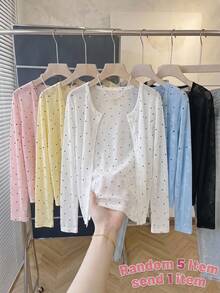 Cute Girls Fashion Elegant Cute Cool Girl Casual White Polka Dot Thin Jacket Spring Summer Autumn All Seasons 8-12 Years Old Party Formal - White - View 2