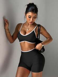 SHEIN Velisys 女款無縫瑜伽運動套裝 - 彩色 - 查看 7