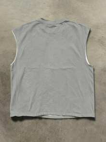 Manfinity Roghcode Men's Casual Fashionable Street Cupid Angel Rhinestone Letter Print Loose Tank Top, Suitable For Daily Commute In Summer, Holiday - Multicolor - View 2