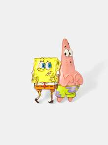 SpongeBob SquarePants | SHEIN Bros Cetak Motif Hewan Kartun Aneka Warna Kreatif Terbaru, Desain Kolaborasi IP, Lucu dan Personal, Sederhana dan Elegan - MultiWarna - View 5