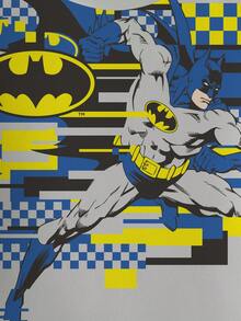 BATMAN X SHEIN 青少年男孩卡通印花圓領長袖休閒運動衫 - 白色 - 查看 5
