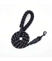 1Pc Reflective Nylon Round Dog Leash, Soft Foam Padded Handle Anti-Pull Walking Lead, Multi Color Pet Training Rope For Medium Large Dogs - Multicolor - View 12
