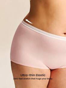 LUVLETTE Plus 3件組高腰柔軟棉質女款內褲短褲套裝－粉紅色 - 彩色 - 查看 13