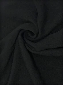 Linhara CURVE 大尺碼女款純色V領休閒短袖亞麻上衣，黑色，適合夏季度假與假期 - 黑色 - 查看 6